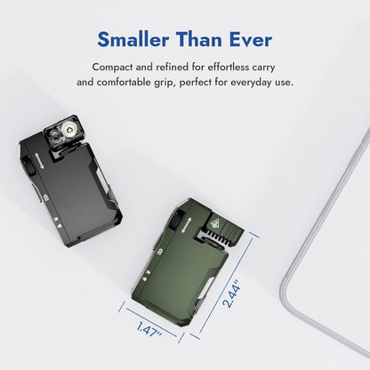 Ultra-Versatile Compact LED Flashlight - 400LM, 180 Rotating Head, RGB Light, Type-C Charging(green)