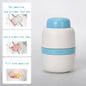 White And Blue 3-in-1 Pill Cutter Crusher & Storage Box - Portable Tablet Splitter Grinder for Precise Dosing