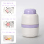 White And Purple 3-in-1 Pill Cutter Crusher & Storage Box - Portable Tablet Splitter Grinder for Precise Dosing