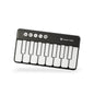 Mini Pocket Piano Electronic Keyboard - 17 Keys, Multiple Modes, LED Lights, Portable Musical Toy(black)