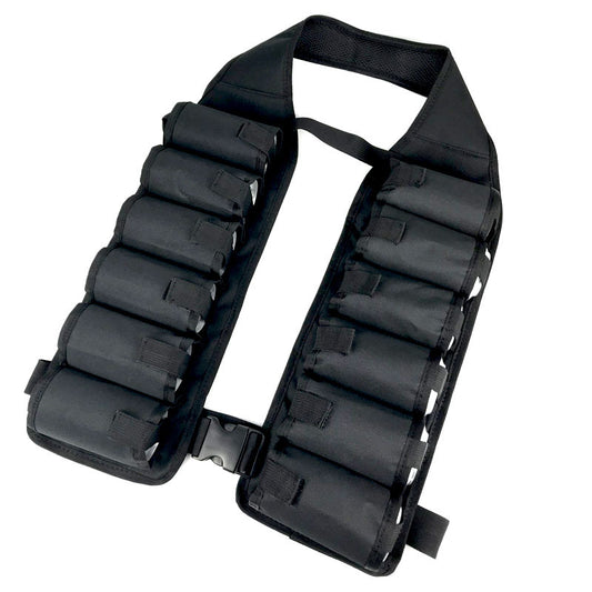 Black Ultimate 12-Can Beverage Carrier Vest - Hands-Free Outdoor Party Backpack