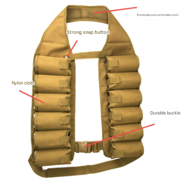 Khaki Ultimate 12-Can Beverage Carrier Vest - Hands-Free Outdoor Party Backpack