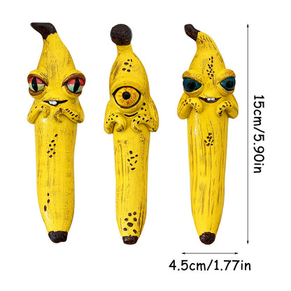 One-Eye Charming Magic Banana Resin Craft Ornament 3piece
