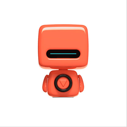 Mini Robot Style Bluetooth Speaker - Portable, 8-9 Hr Playtime, Built-in Mic & Lanyard(red)