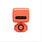 Mini Robot Style Bluetooth Speaker - Portable, 8-9 Hr Playtime, Built-in Mic & Lanyard(red)