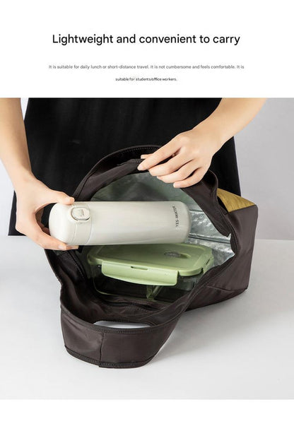 Insulated Lunch Tote Bag - Large Capacity, Multi-Pocket, Waterproof & Stain-Resistant Lining(Beige)