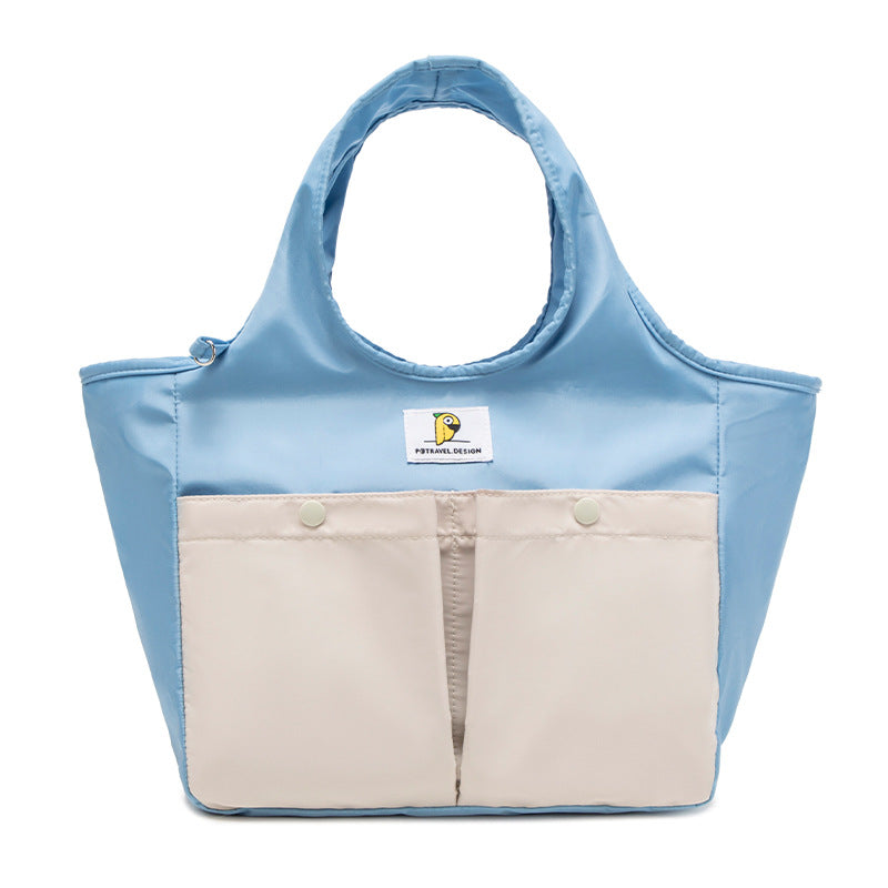 Insulated Lunch Tote Bag - Large Capacity, Multi-Pocket, Waterproof & Stain-Resistant Lining(blue)