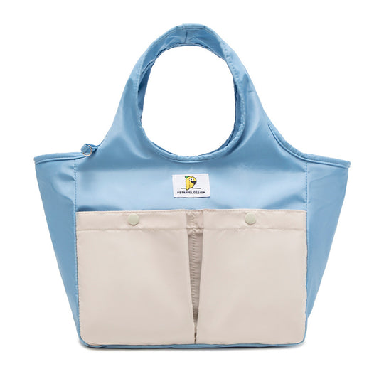 Insulated Lunch Tote Bag - Large Capacity, Multi-Pocket, Waterproof & Stain-Resistant Lining(blue)