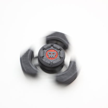 Two Sci-Fi Triangular Keychain Fidget Spinner - 3D Printed EDC Stress Relief Toy(black)