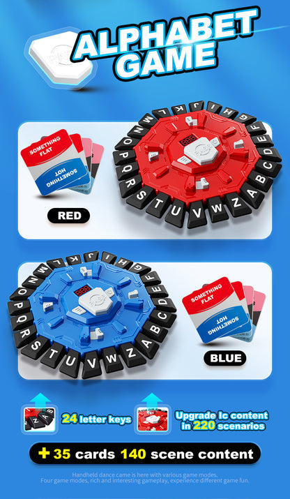 2pc Electronic Alphabet Categories Game - Fast-Paced Word Challenge for Family Fun(red)