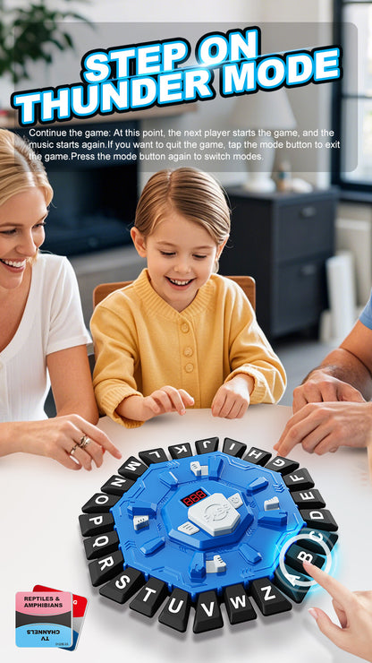 2pc Electronic Alphabet Categories Game - Fast-Paced Word Challenge for Family Fun(red)