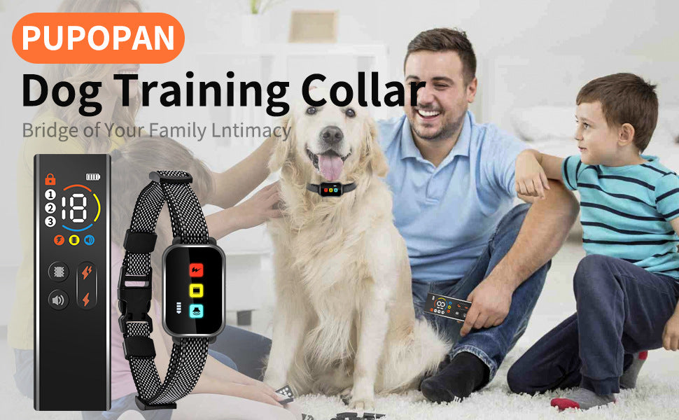 Rechargeable Dog Training Collar with Remote - 2600ft Range, 3 Modes(black)