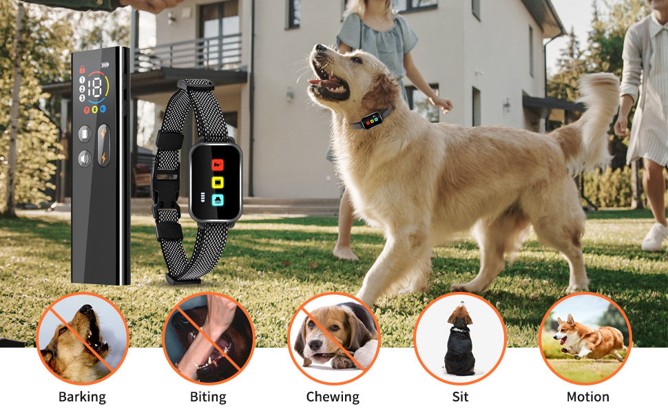 Rechargeable Dog Training Collar with Remote - 2600ft Range, 3 Modes(black)