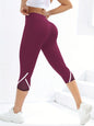 Activewear High Waist Pants Capri Leggings For Women With Tummy Control