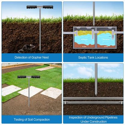 Solid Stainless Steel Ground Probe With T-Handle