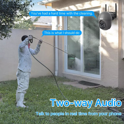 ANRAN Outdoor 2K Battery Powered 3MP Wireless Color Night Vision PIR Video Home PTZ CCTV Solar Wifi Camera Security