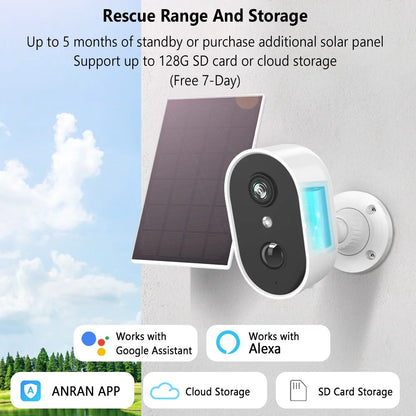 Anran Best Selling 3MP 2K Rechargeable Battery Waterproof Outdoor Wireless Wifi Mini Security CCTV Camera