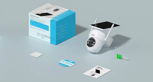 ANRAN 5MP 3K FHD 100% Wireless Support Alexa Color Night Vision Spotlight Outdoor Solar Wifi CCTV Camera