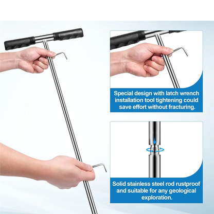 Solid Stainless Steel Ground Probe With T-Handle