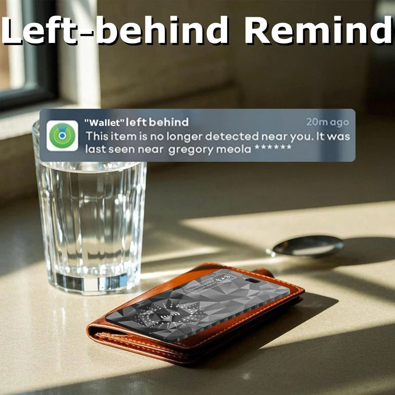 Wallet Anti-loss Card Location Tracking Smart Air Tag Card Pet Tracker Bluetooth Device Ultra-thin Card Wireless Charging 2025