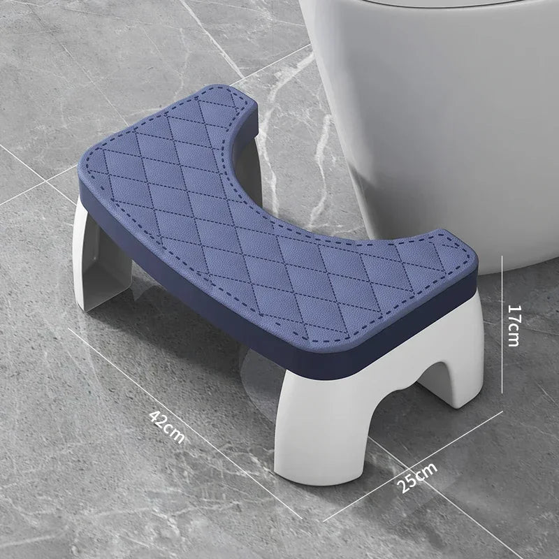 1PC Thick Anti-Slip Toilet Stool - Ergonomic Squatting Footstool for Bathroom, Adult Squat Potty