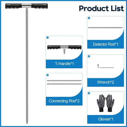 Solid Stainless Steel Ground Probe With T-Handle